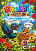 Doodle Tui Kids Colouring Book – Aotearoa New Zealand Animals & Adventure